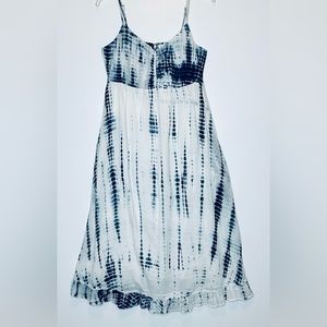 THML Blue & White Tie-dye Midi Dress Sz XS‎